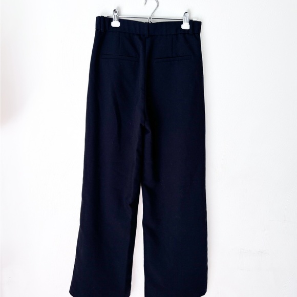 Abercrombie & Fitch A & F Sloane Tailored Wide Leg Trousers Black - Picture 4 of 5
